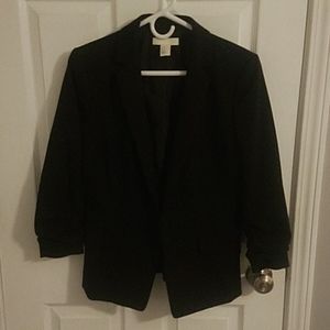 H&M Black 3/4 Sleeve Blazer